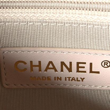 Chanel Sheepskin Chevron Quilted Medium Vintage Mademoiselle Flap White 6 of 10