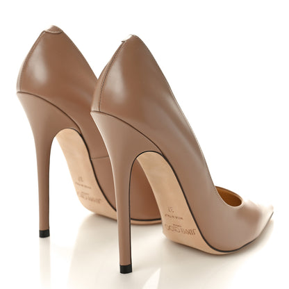 Jimmy Choo Liquid Calfskin Anouk 120 Pumps 37 Ballet Pink 2 of 8