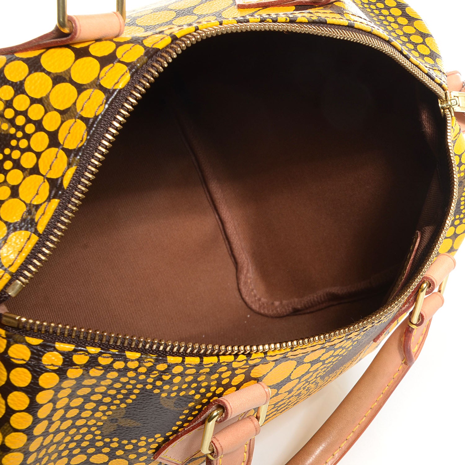 Louis Vuitton Monogram Kusama Town Speedy 30 Yellow 5 of 7