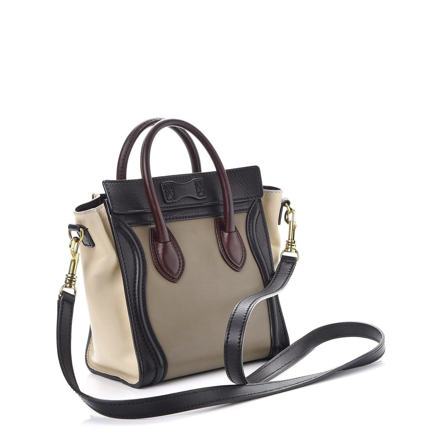 Smooth Calfskin Nano Tri-Color Luggage Grey