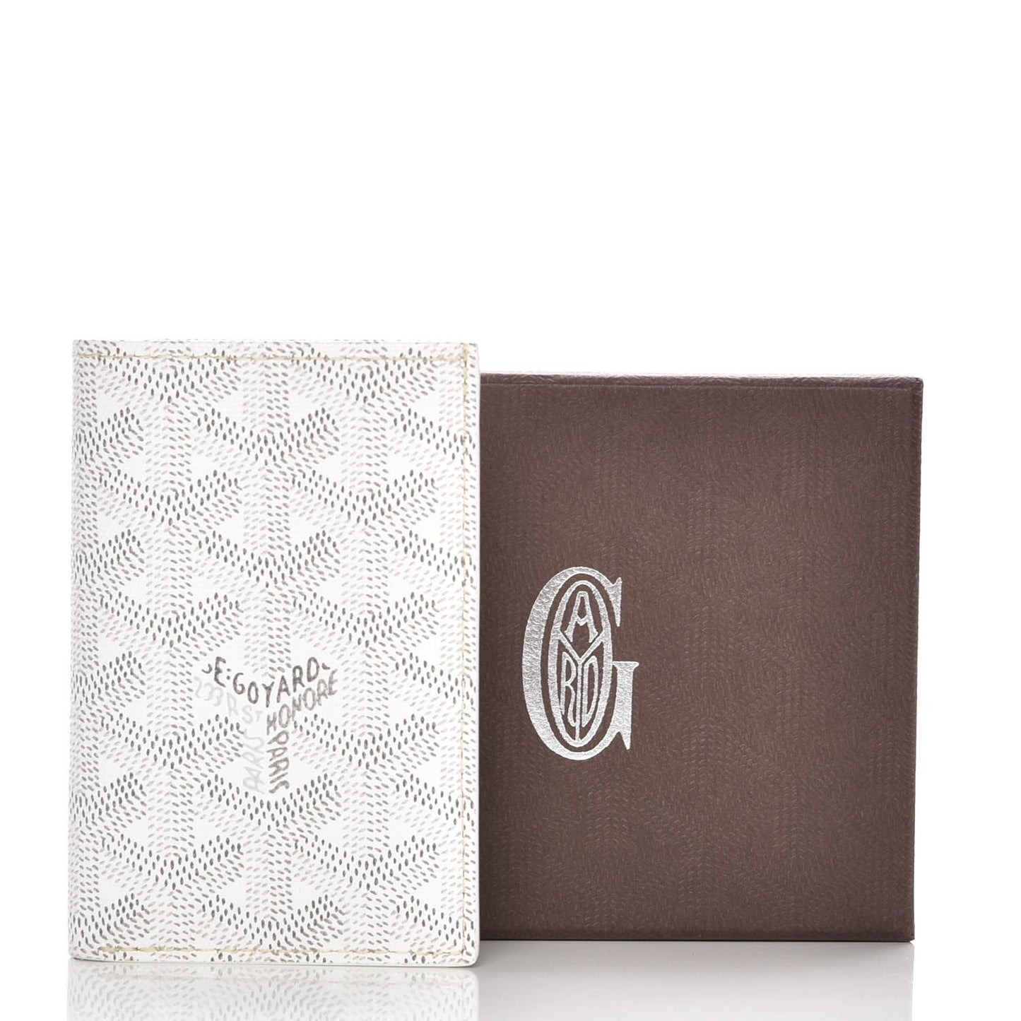 Goyardine Saint Pierre Card Holder White