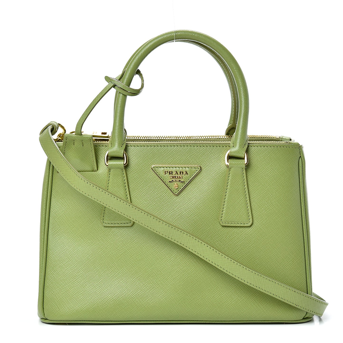 Saffiano Lux Mini Galleria Double Zip Tote Prato