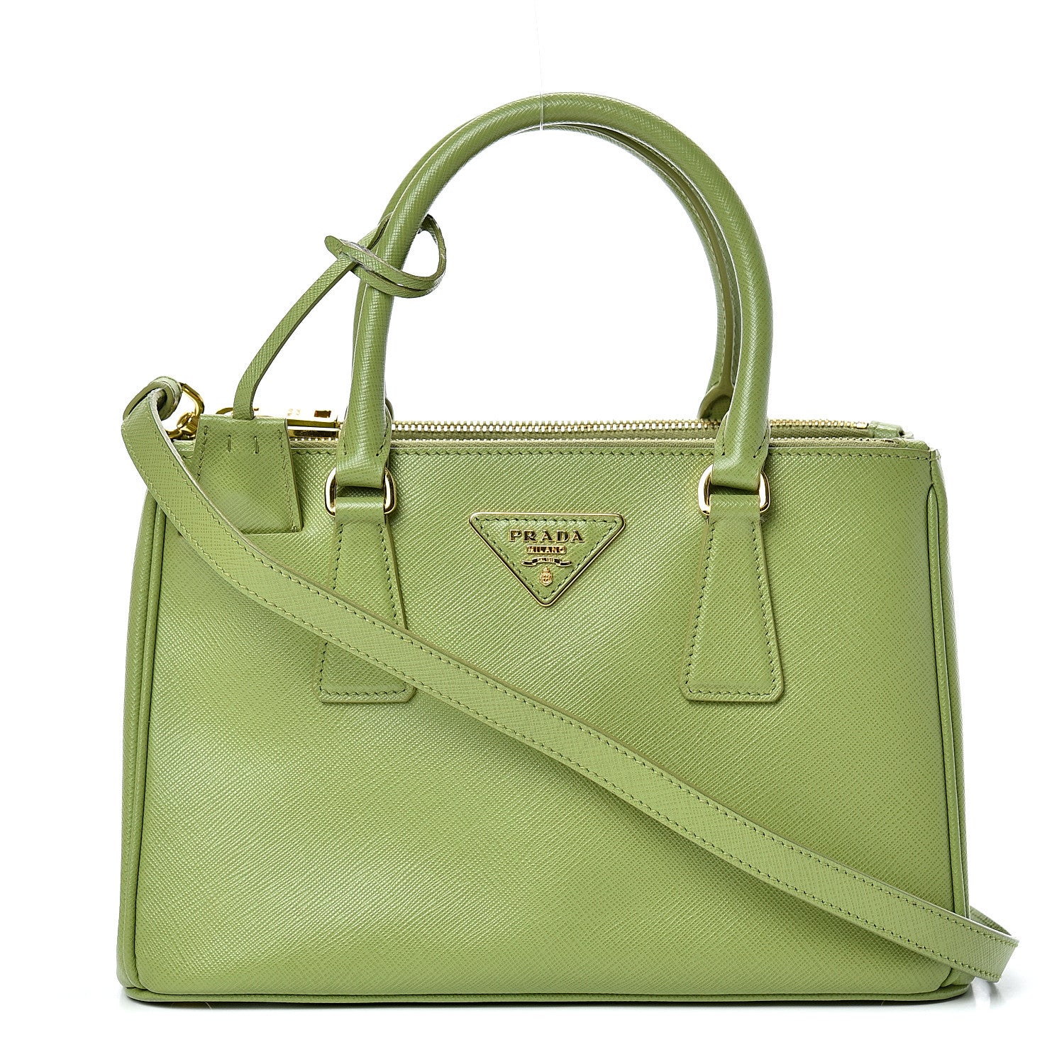 Prada Saffiano Lux Mini Galleria Double Zip Tote Prato 1 of 12