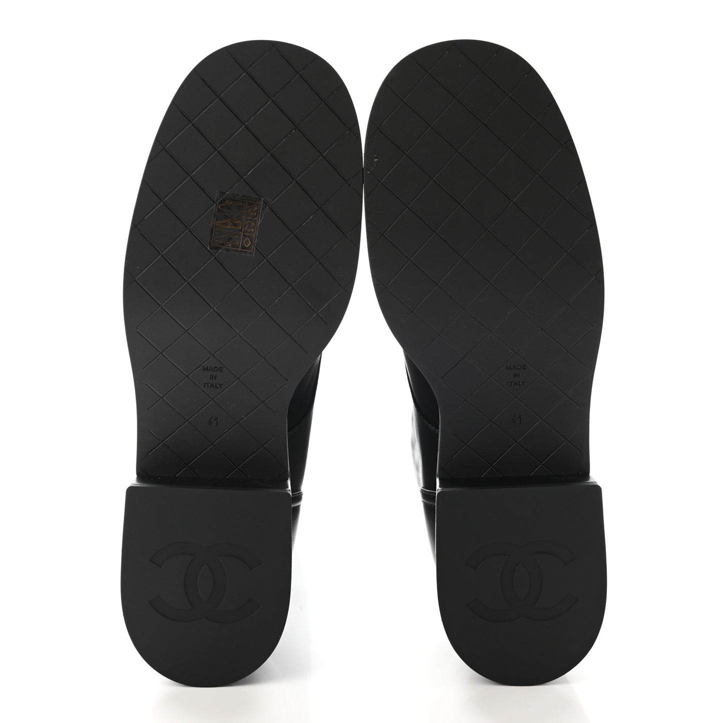 Lambskin Quilted Lace Up Combat Boots 41 Black