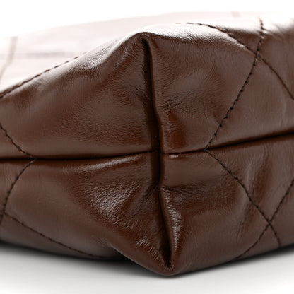 Chanel Shiny Calfskin Quilted Mini 22 Brown 9 of 10