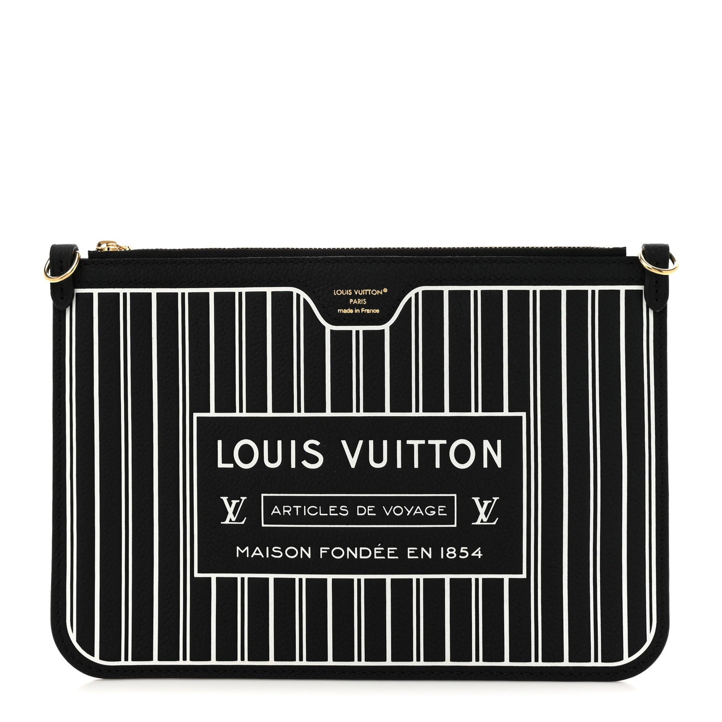 Calfskin Neverfull Inside Out MM Pochette Black