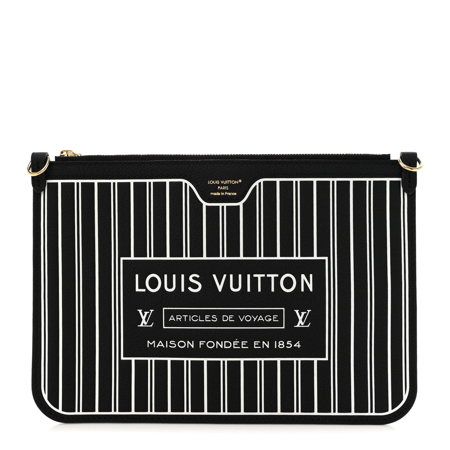 Louis Vuitton Calfskin Neverfull Inside Out MM Pochette Black 1 of 6