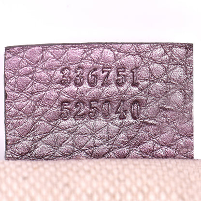 Gucci Metallic Pebbled Calfskin Small Soho Shoulder Bag Purple 17 of 21