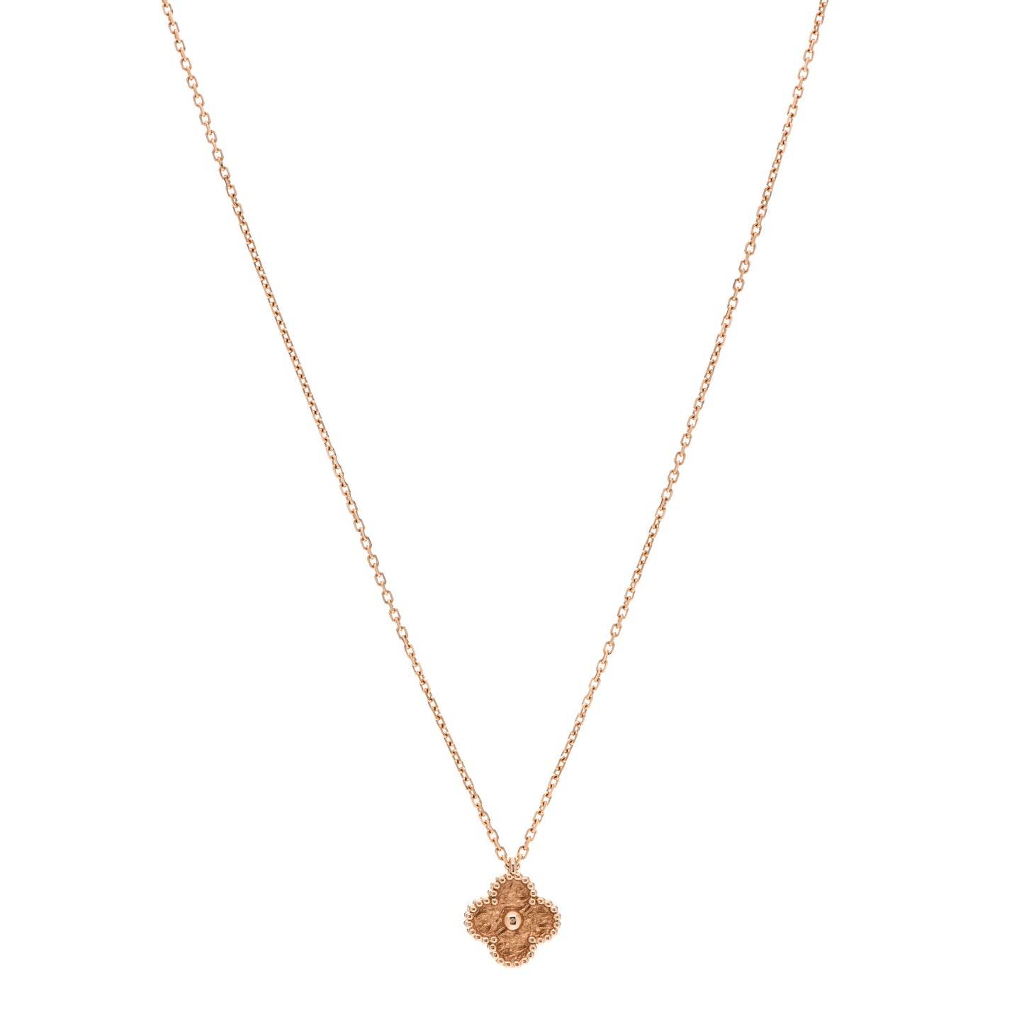 18K Rose Gold Sweet Alhambra Pendant Necklace