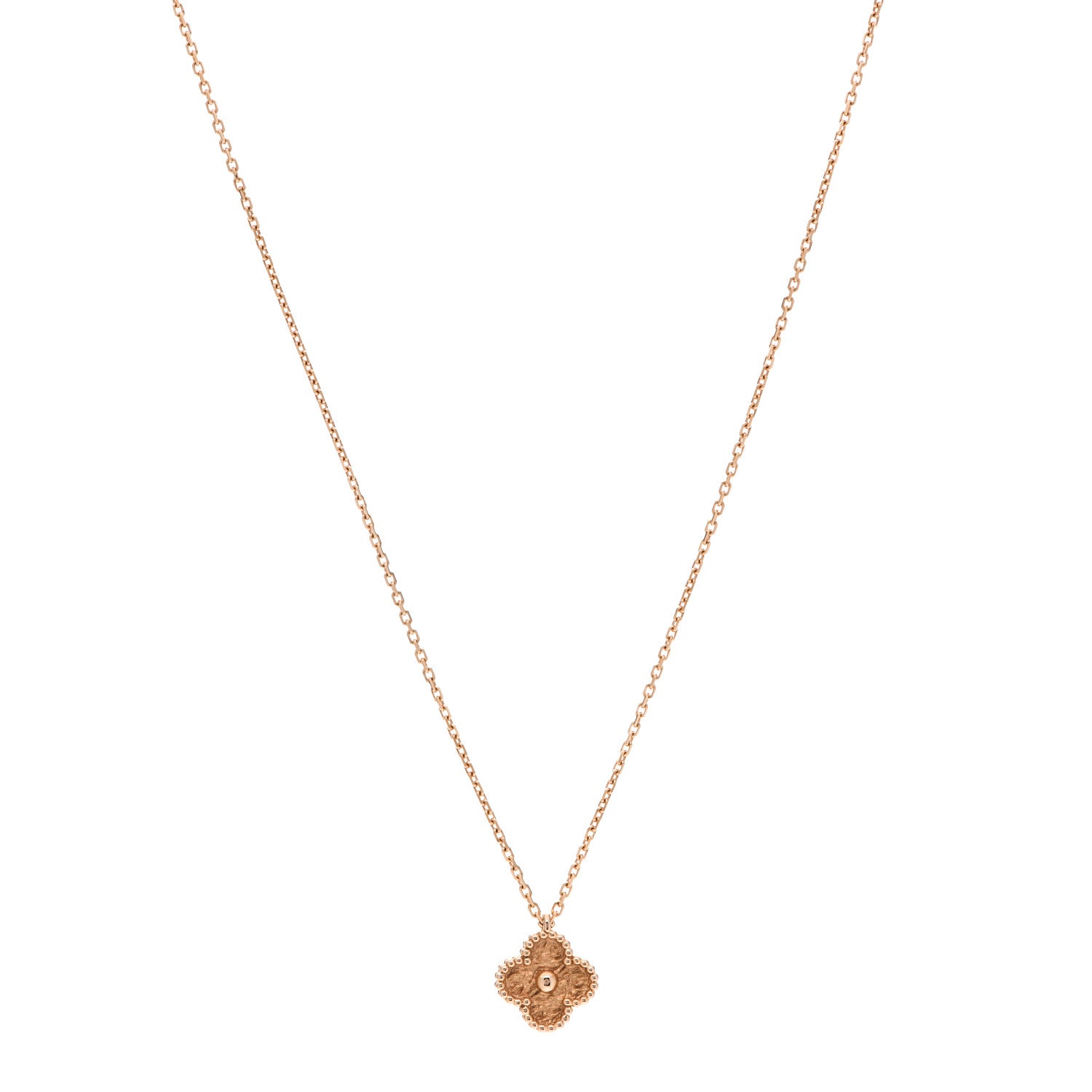 Van Cleef & Arpels 18K Rose Gold Sweet Alhambra Pendant Necklace 1 of 6