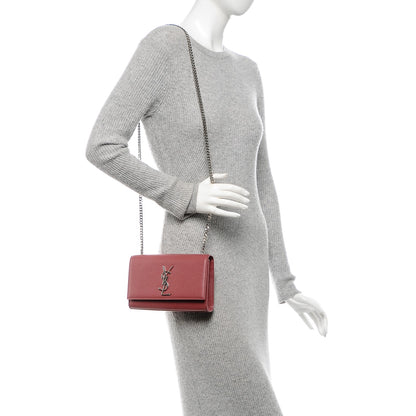 Saint Laurent Grain De Poudre Small Classic Monogram Kate Satchel Mystic Rose 2 of 6