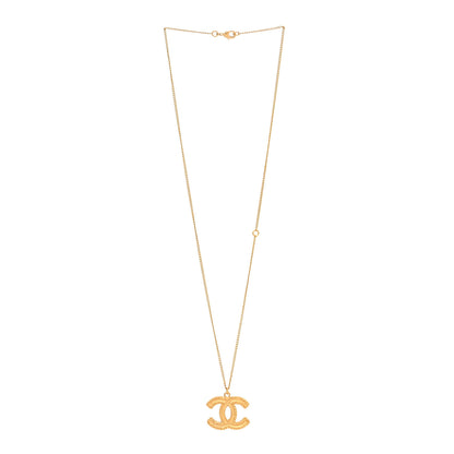 Chanel Metal CC Necklace Matte Gold 3 of 5