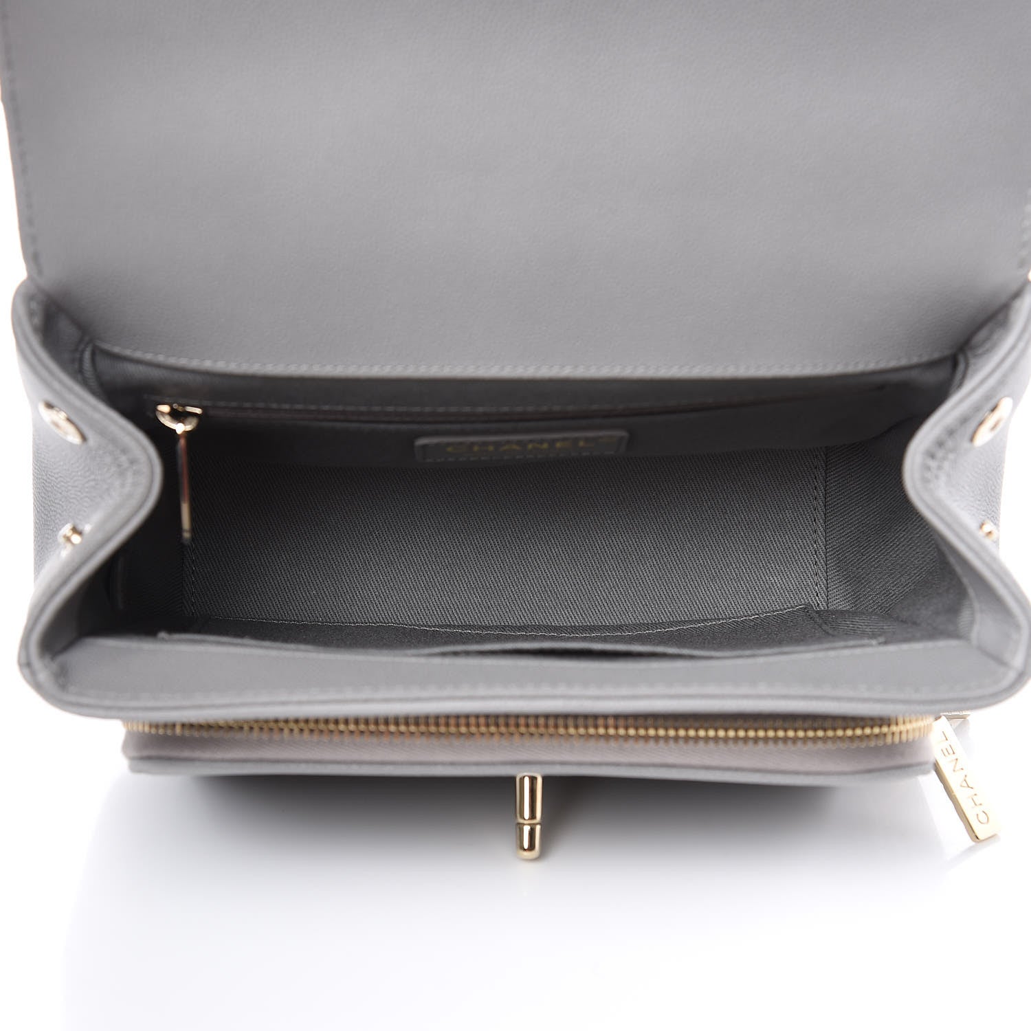 Chanel Caviar Quilted Medium Business Affinity Flap Grey 5 of 9
