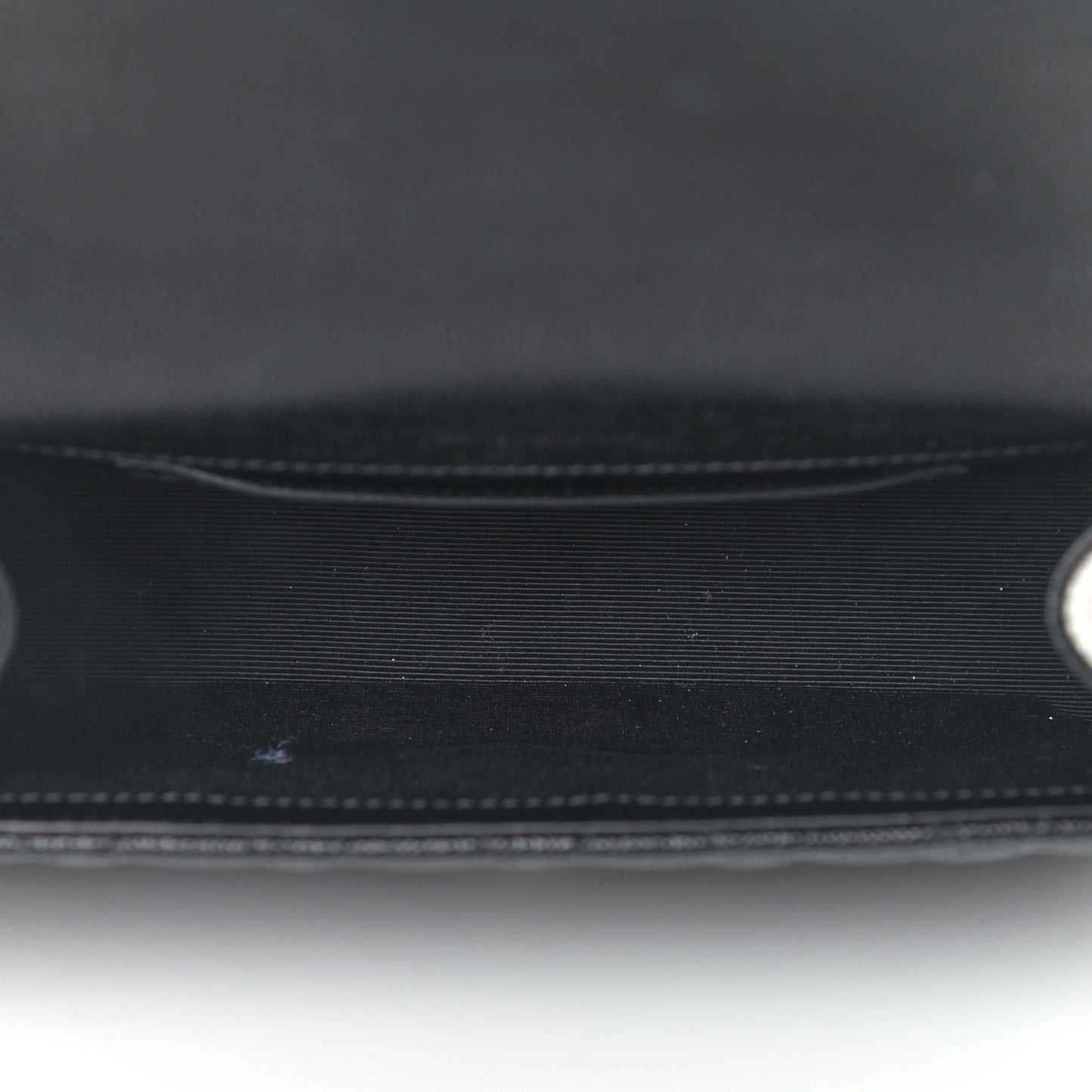 Grain De Poudre Textured Mixed Matelasse Triquilt Small Monogram Satchel Black