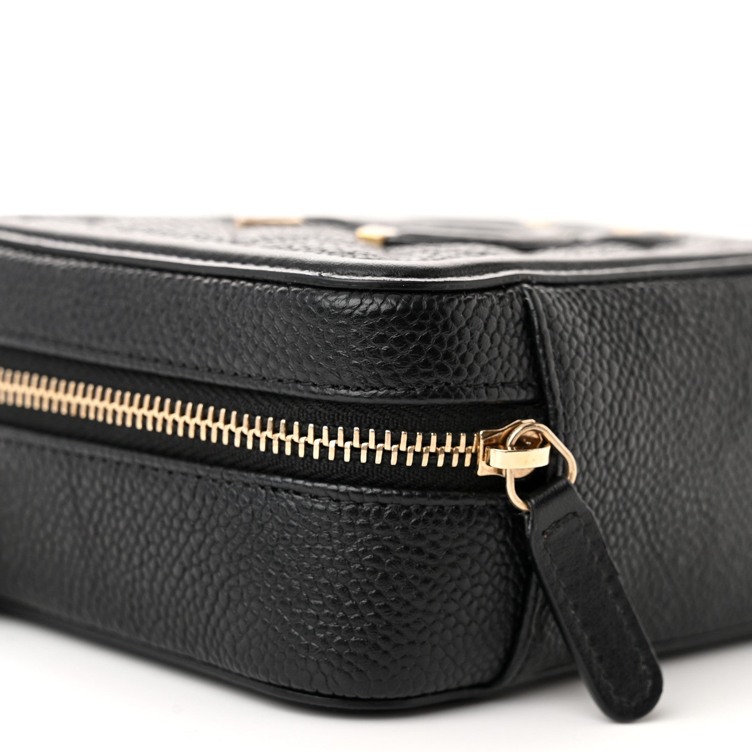 Chanel Caviar Quilted CC Filigree Vanity Clutch With Chain Black 9 of 10