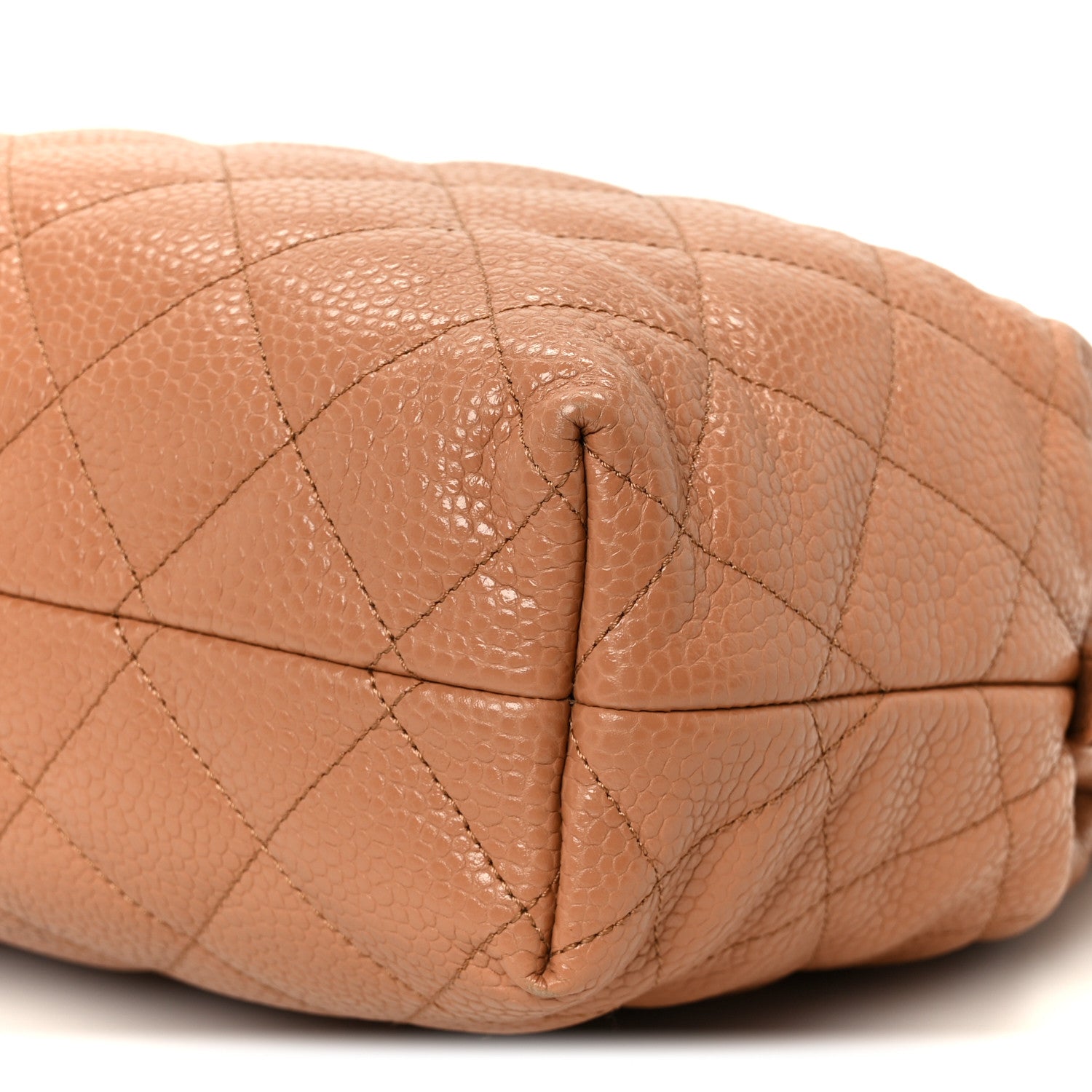 CHANEL ブラウン キルティング バッグ Chanel Shiny Caviar Quilted Large Bowling Bag Brown 1871545