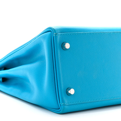 Hermes Evercolor Kelly Retourne 28 Bleu Frida 9 of 11