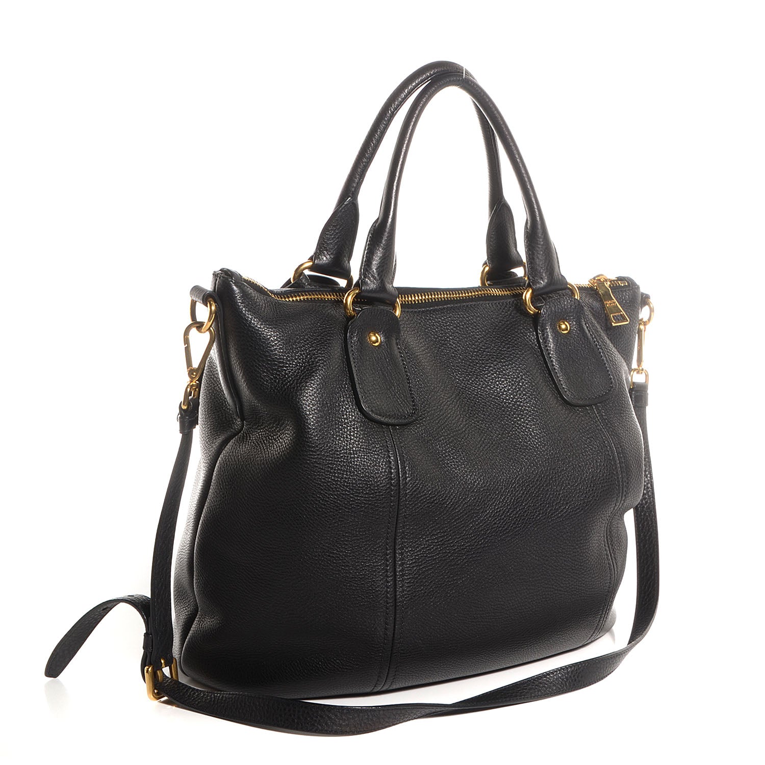 Prada Vitello Daino Shoulder Bag Nero Black 4 of 11