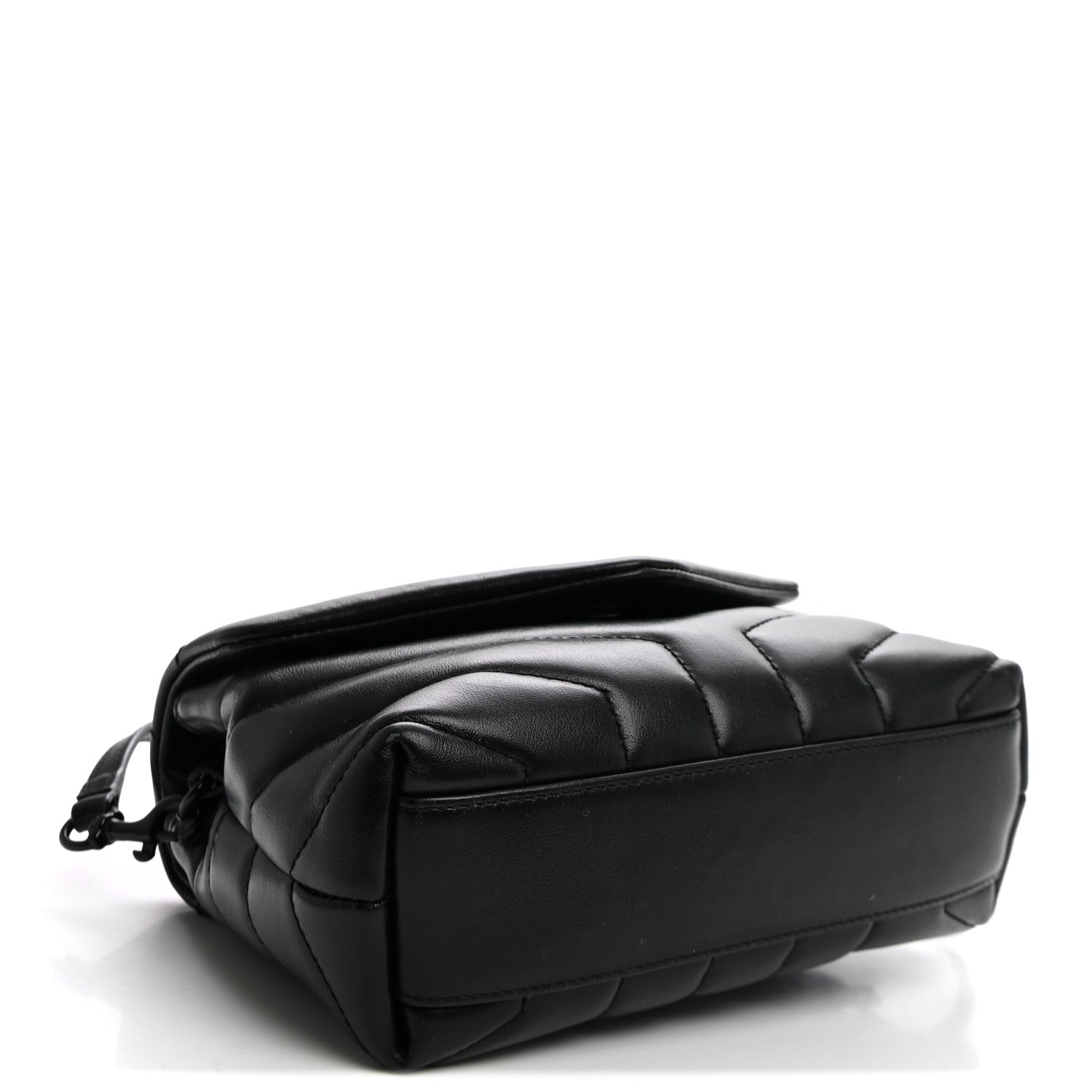 Saint Laurent Calfskin Y Quilted Monogram Monochrome Toy Loulou Crossbody Bag Black 3 of 8