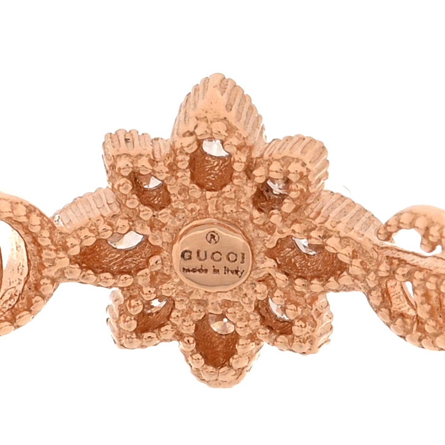 18K Rose Gold Diamond Flora Ring 54 6.75