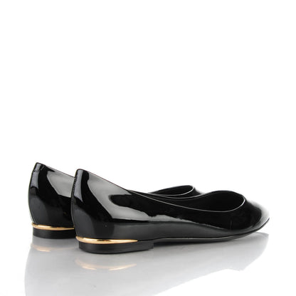 Louis Vuitton Patent Calfskin Eyeline Ballerina Flats 38 Black 5 of 7