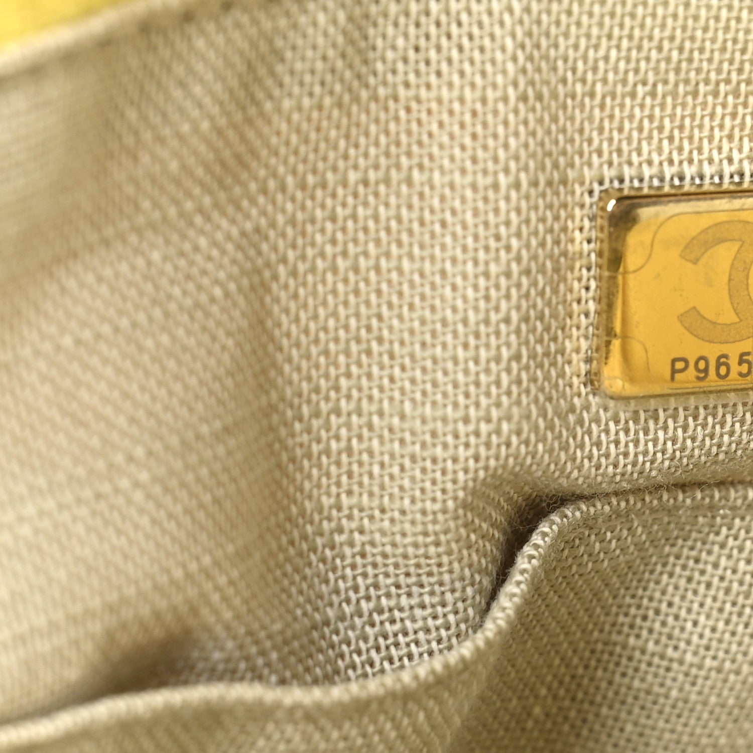 Chanel Mixed Fibers Small Deauville Tote Yellow 7 of 10