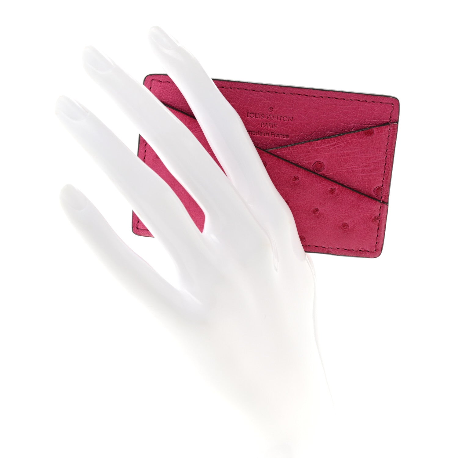 Louis Vuitton Ostrich Card Holder Berry 2 of 7
