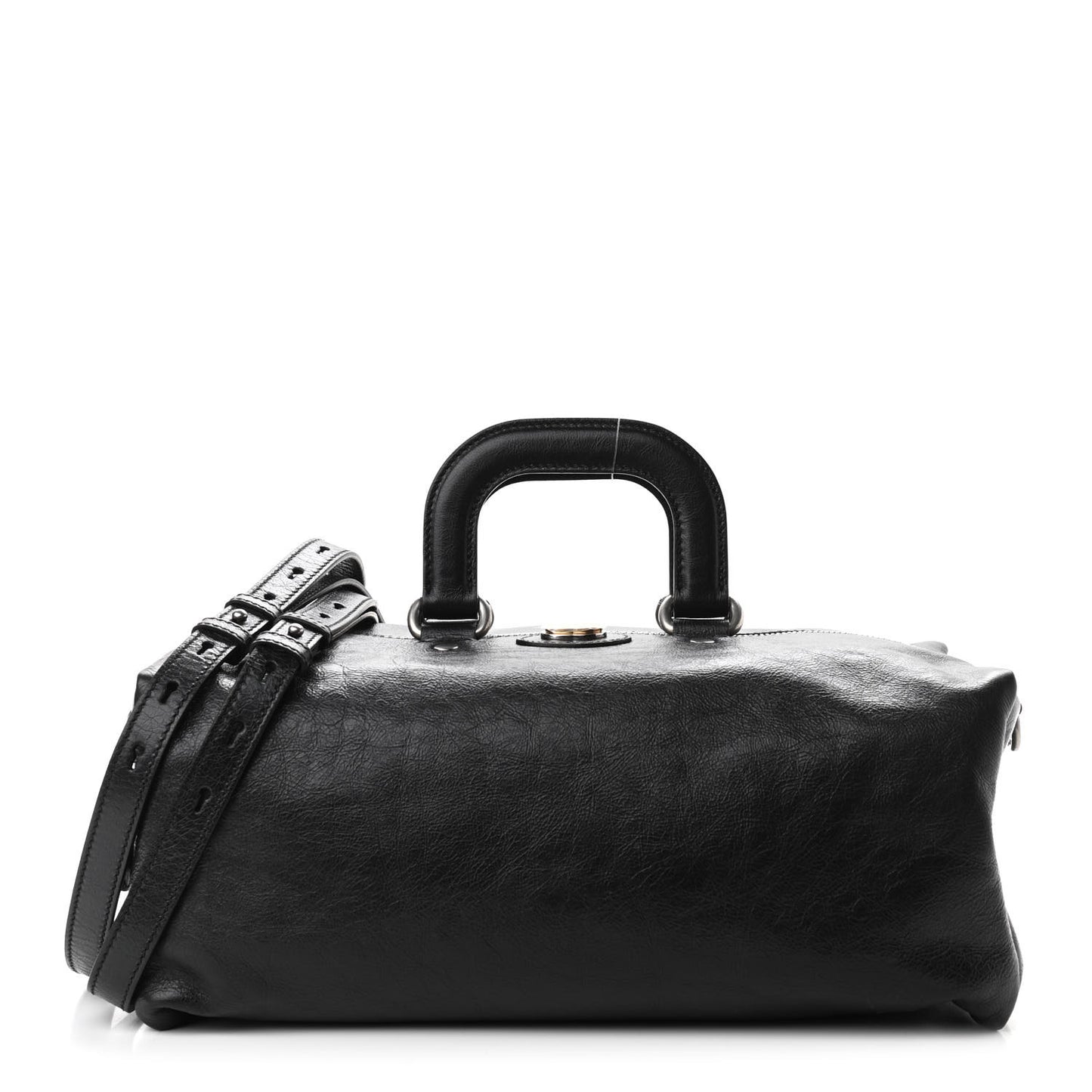 Fluffy Calfskin Morpheus Convertible Backpack Black