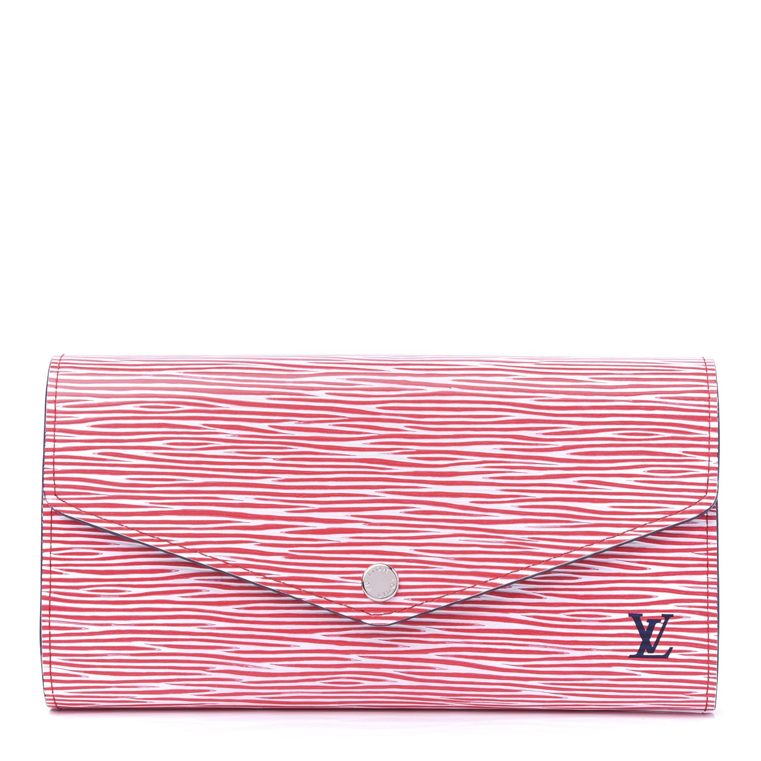 Louis Vuitton Epi Sarah Wallet NM Denim Red 1 of 12