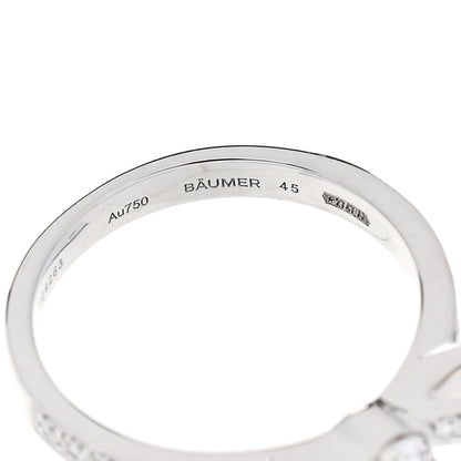 Chanel 18K White Gold Diamond Ruban Ring 45 3.25 5 of 5