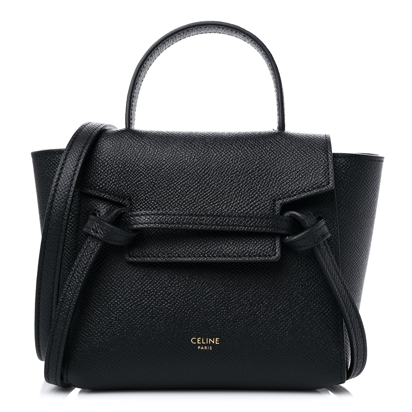 Grained Calfskin Pico Belt Bag Black