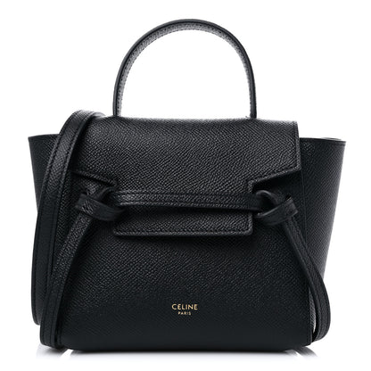 Celine Grained Calfskin Pico Belt Bag Black 1 of 8
