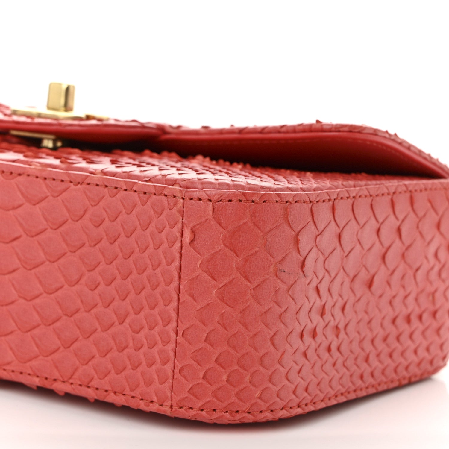 Chanel Snakeskin Mini Rectangular Flap Red 1760825 – FASHIONPHILE