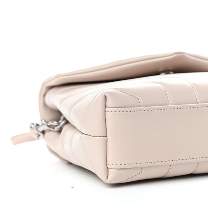 Saint Laurent Calfskin Y Quilted Monogram Toy Loulou Crossbody Bag Marble Pink 8 of 10