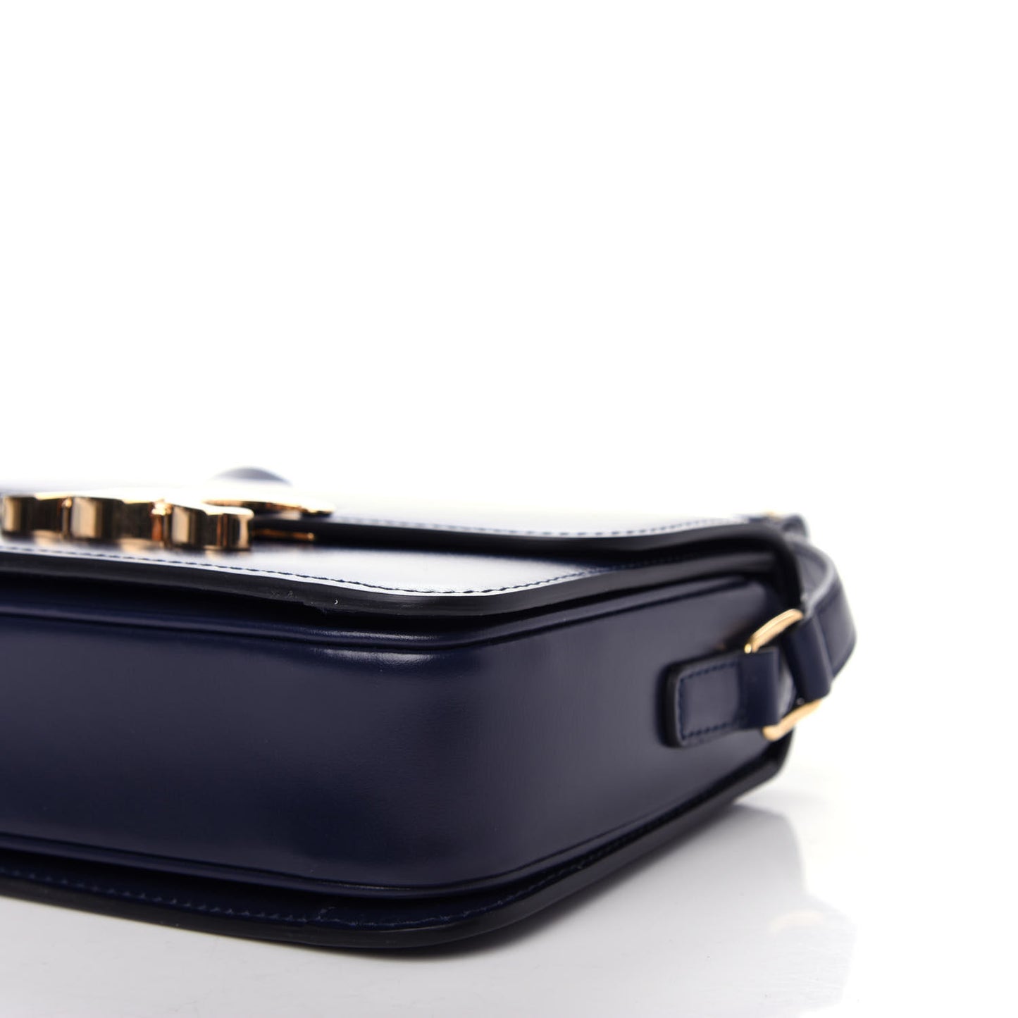 Shiny Calfskin Small Triomphe Dark Blue