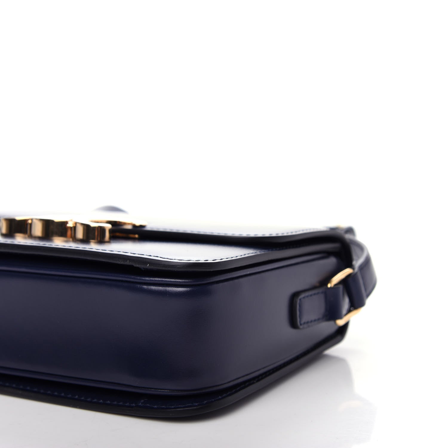 Celine Shiny Calfskin Small Triomphe Dark Blue 9 of 10
