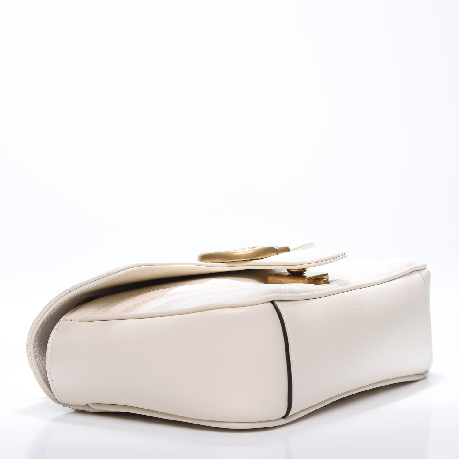 Gucci Calfskin Matelasse Mini GG Marmont Shoulder Bag White 3 of 11
