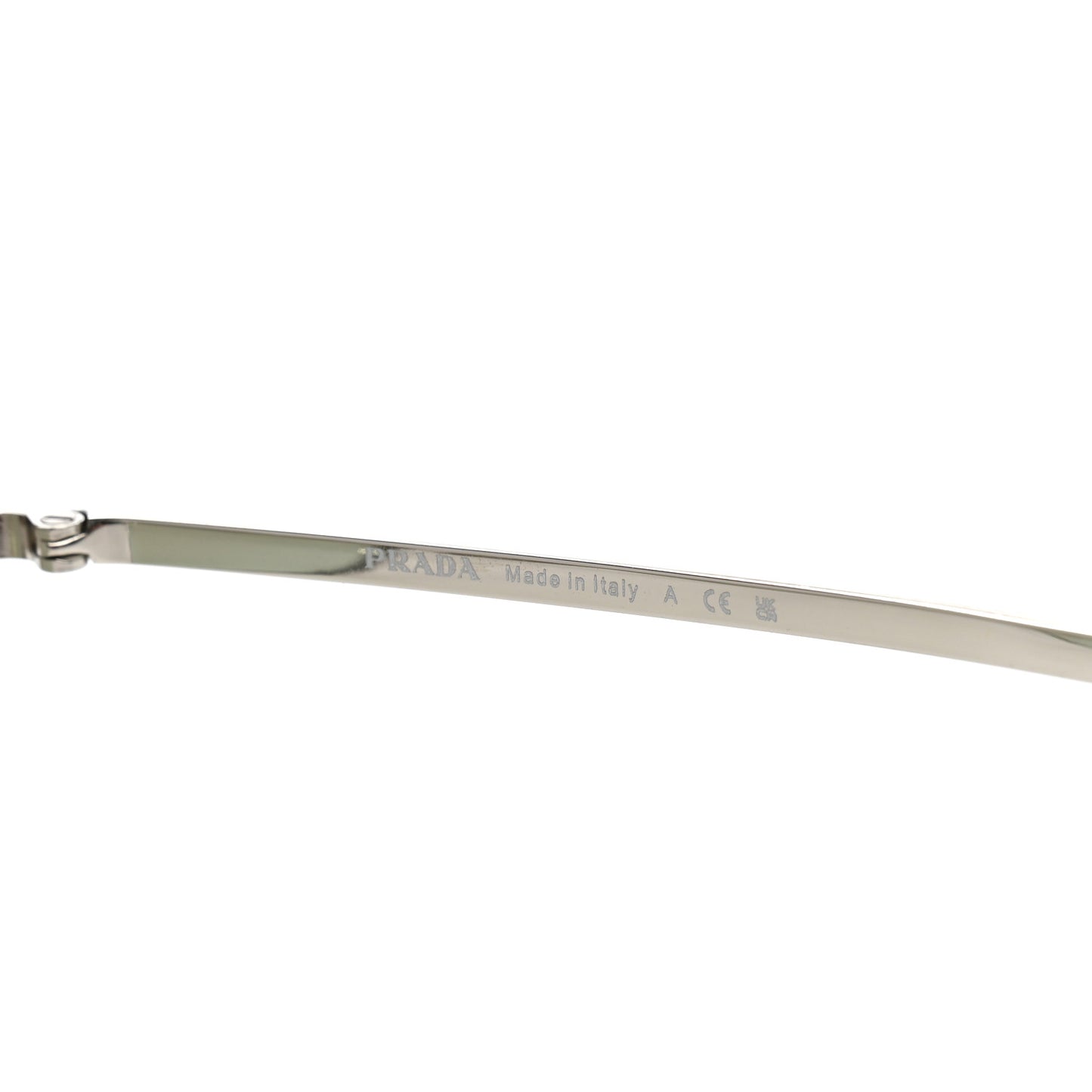 Metal Rectangular Sunglasses SPR A60 Light Green Silver