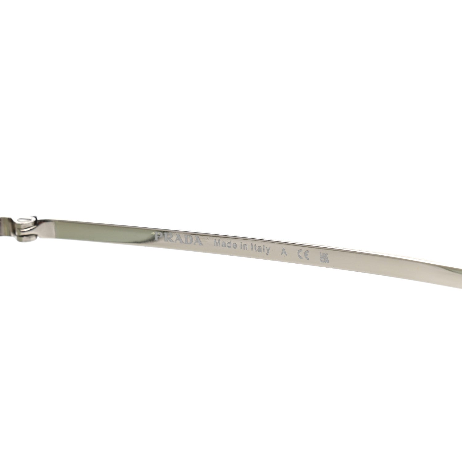 Prada Metal Rectangular Sunglasses SPR A60 Light Green Silver 6 of 8