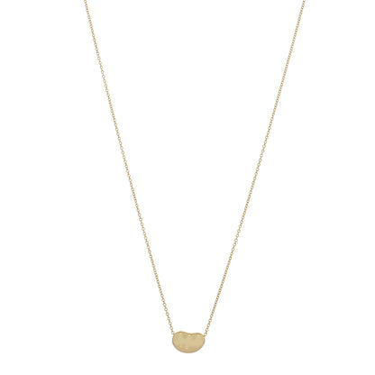 Tiffany 18K Yellow Gold 12mm Elsa Peretti Bean Pendant Necklace 1 of 4