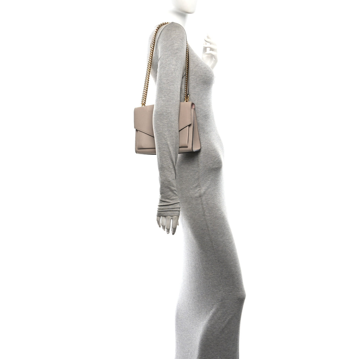 Soft Calfskin Mylockme Chain Bag BB Greige