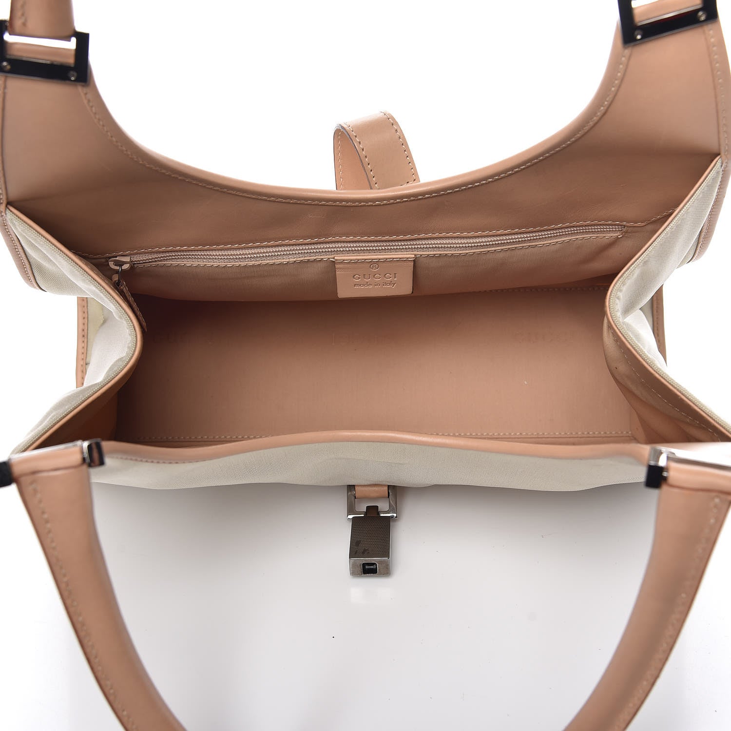 Gucci Canvas Small Jackie O Hobo Beige 5 of 17