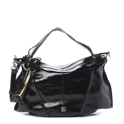 Givenchy Crinkled Patent Hobo Black 1 of 9