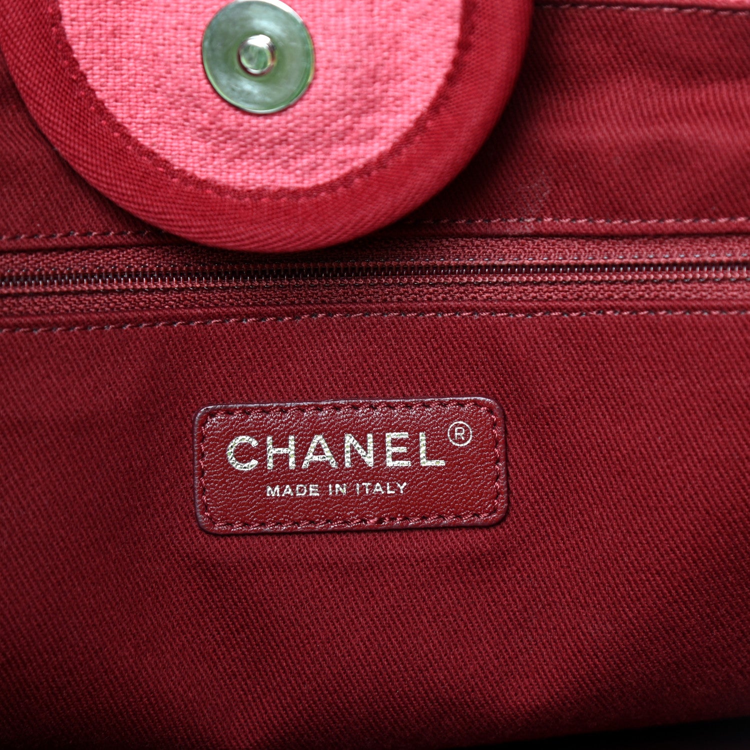 Chanel Canvas Medium Deauville Tote Red 6 of 10
