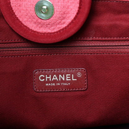 Chanel Canvas Medium Deauville Tote Red 6 of 10