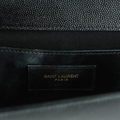 Saint Laurent Grain De Poudre Medium Classic Monogram Kate Satchel Black 6 of 6