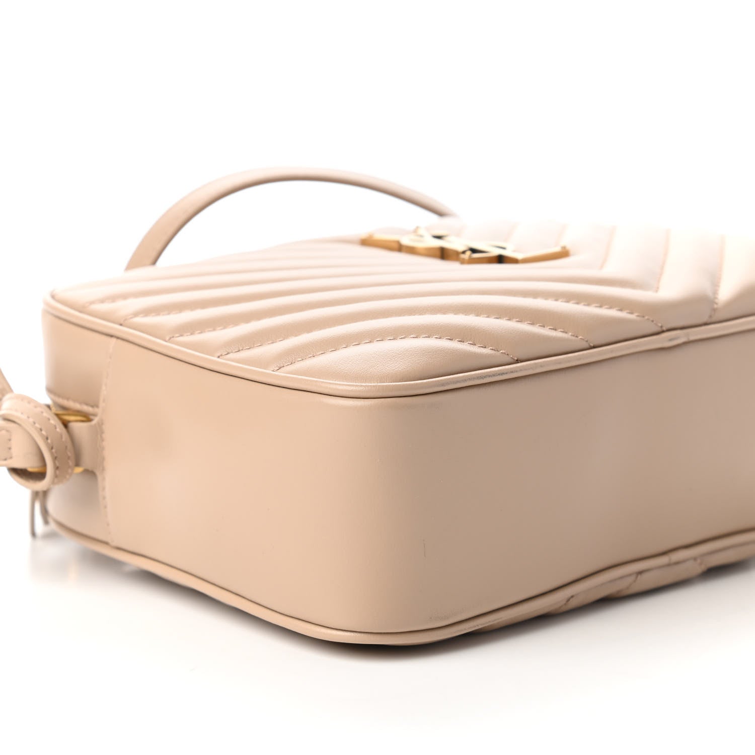 Saint Laurent Calfskin Matelasse Monogram Lou Camera Bag Dark Latte 6 of 10