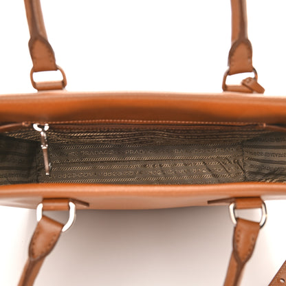 Prada Saffiano Lux Double Handle Shopping Tote Caramel 5 of 11