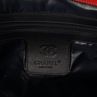 Chanel Nylon Quilted Coco Cocoon Flat Tote Navy Red 6 of 10