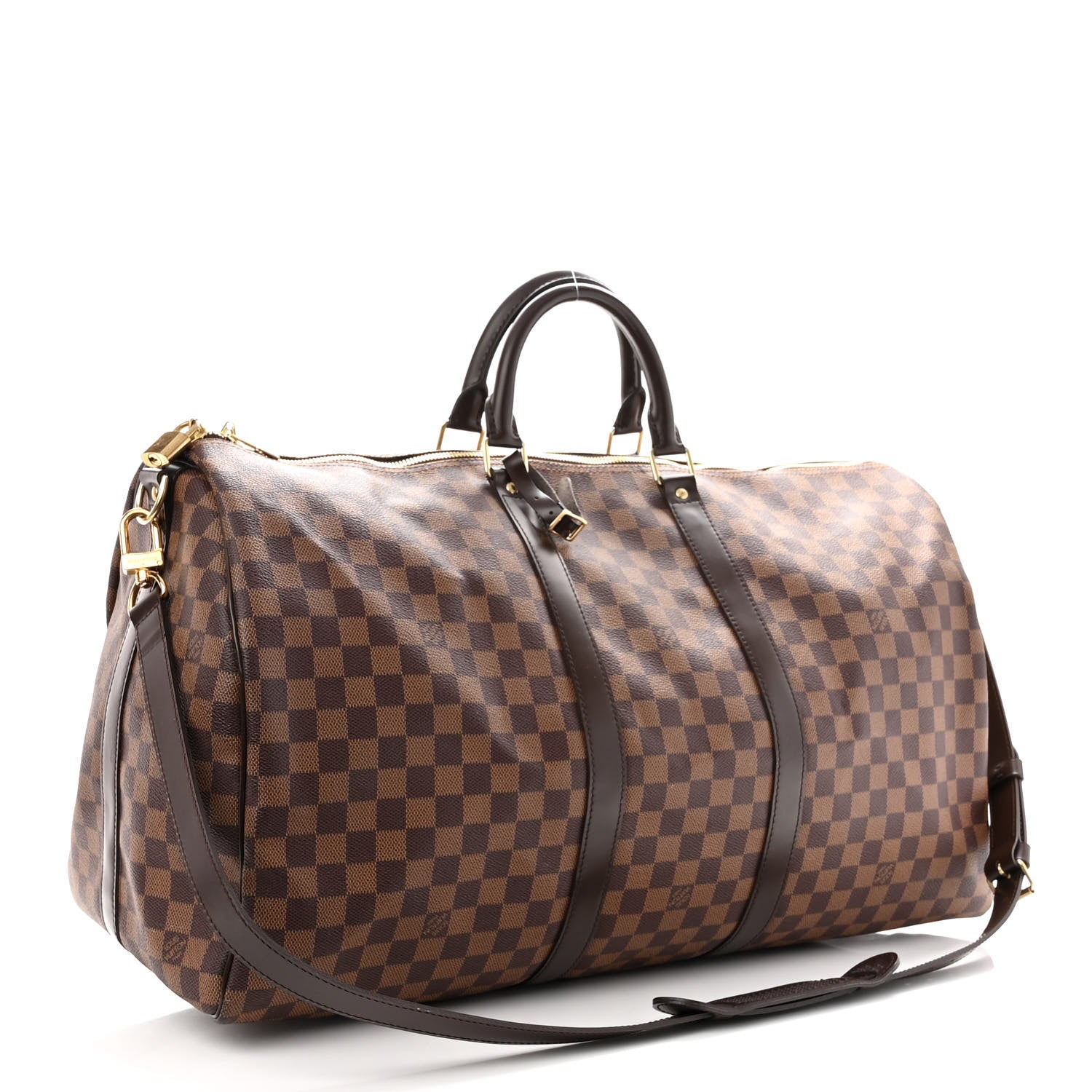 Louis Vuitton Damier Ebene Keepall Bandouliere 55 3 of 10